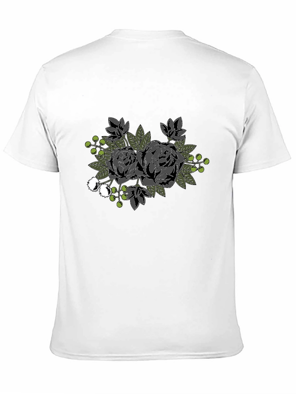 Floral Graphic Black T-Shirt