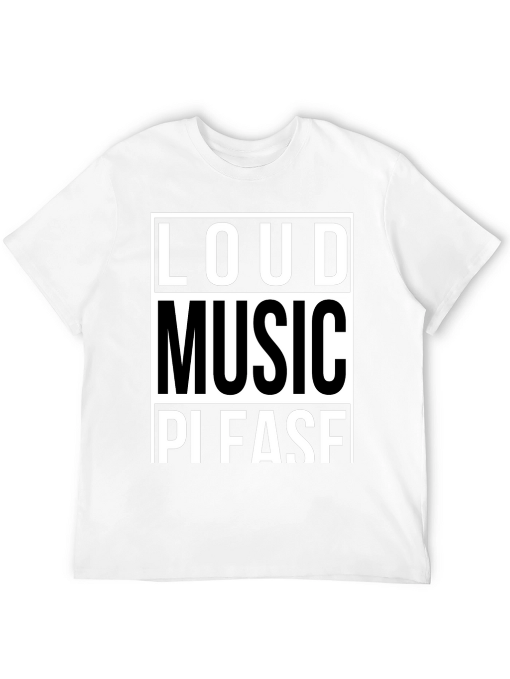 Loud Music Please! Graphic Tee - Black Cotton T-Shirt