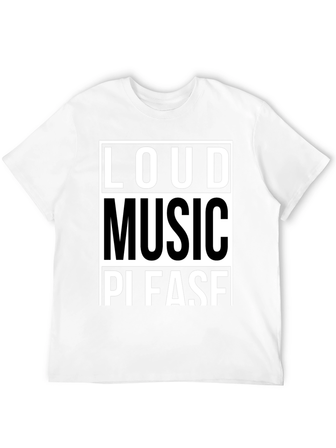 Loud Music Please! Graphic Tee - Black Cotton T-Shirt