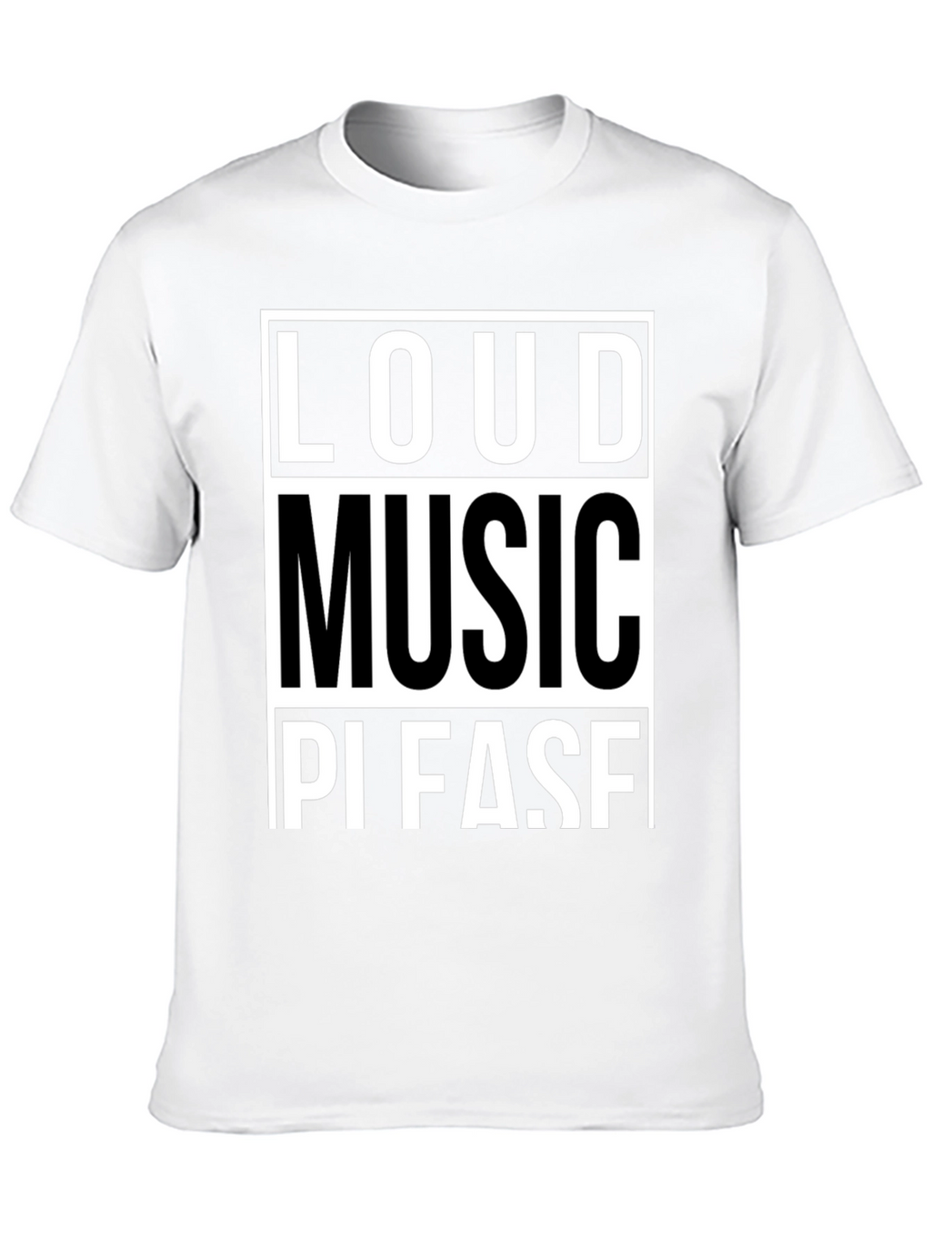 Loud Music Please! Graphic Tee - Black Cotton T-Shirt