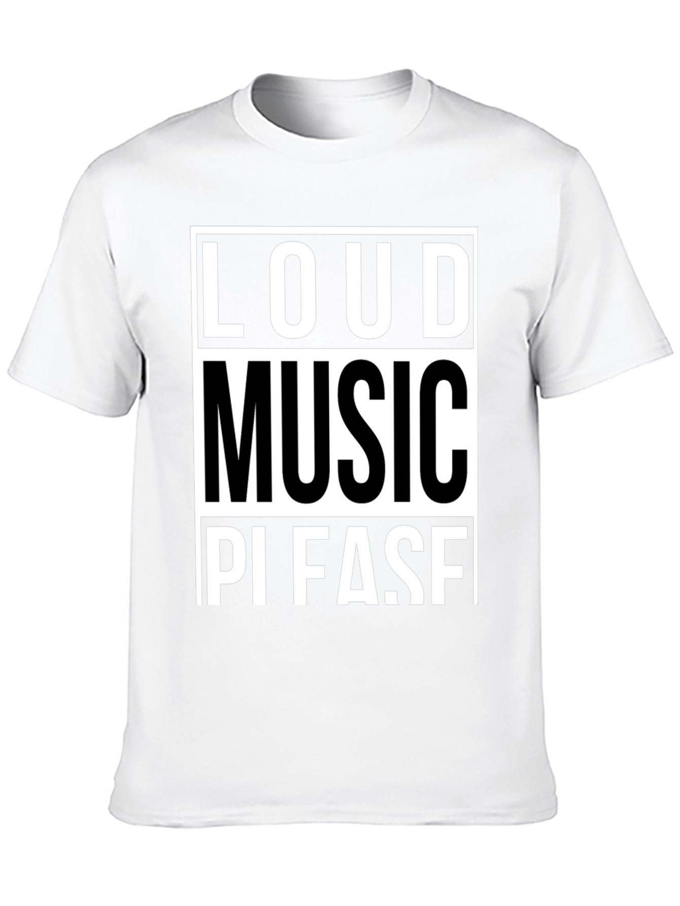 Loud Music Please! Graphic Tee - Black Cotton T-Shirt