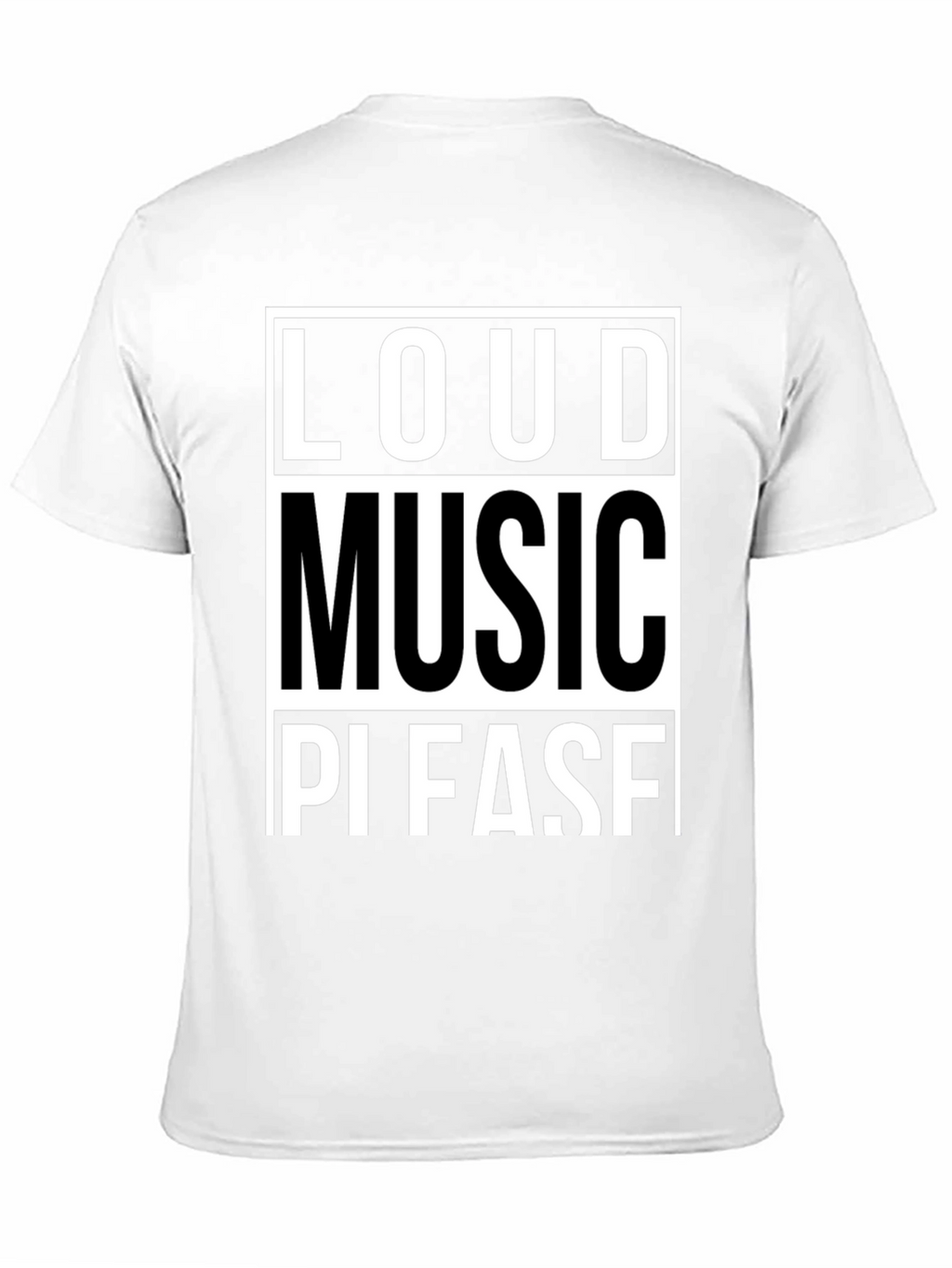 Loud Music Please! Graphic Tee - Black Cotton T-Shirt