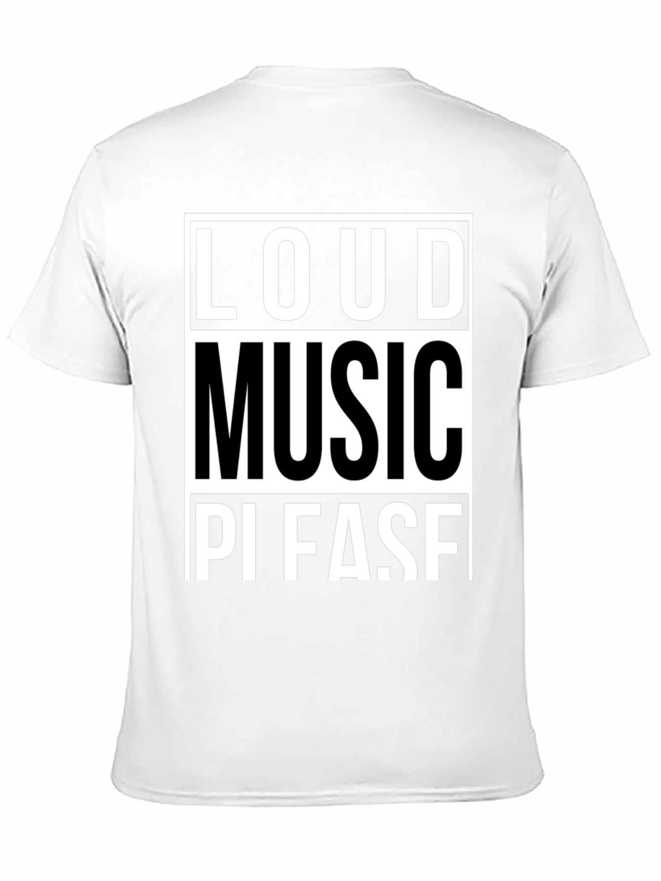 Loud Music Please! Graphic Tee - Black Cotton T-Shirt