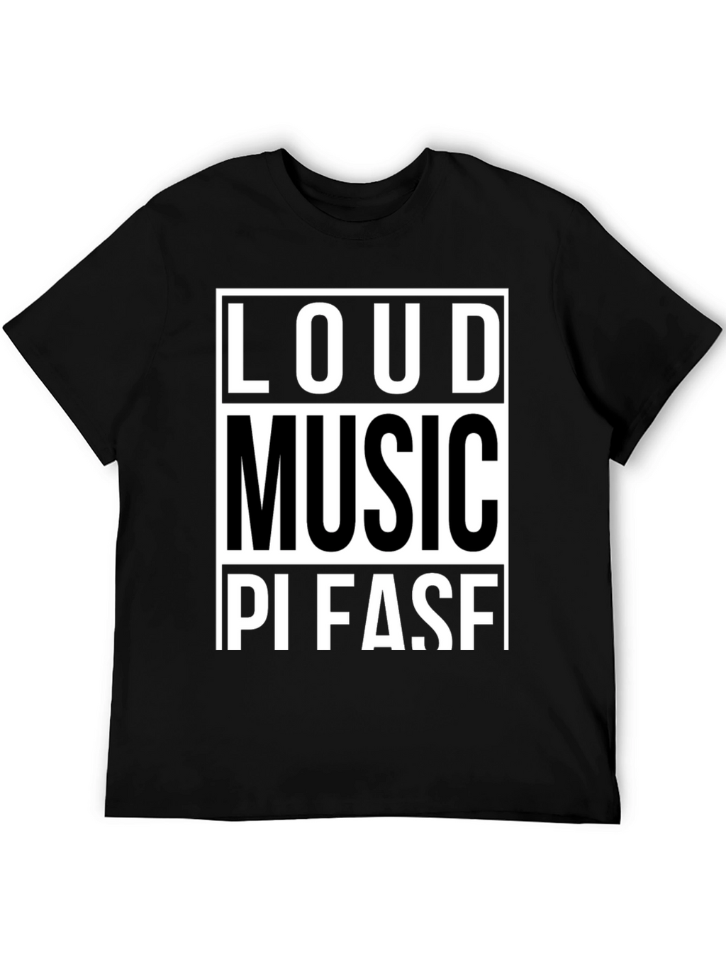 Loud Music Please! Graphic Tee - Black Cotton T-Shirt