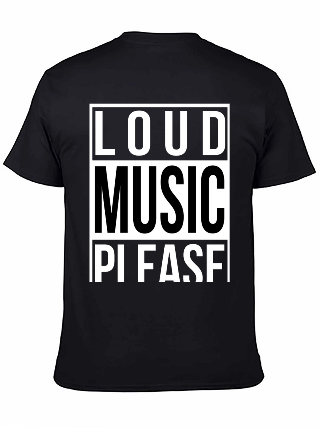 Loud Music Please! Graphic Tee - Black Cotton T-Shirt
