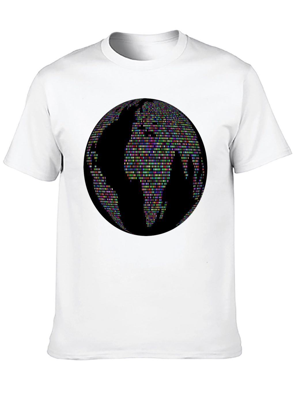 Globe People Graphic Print Black T-Shirt