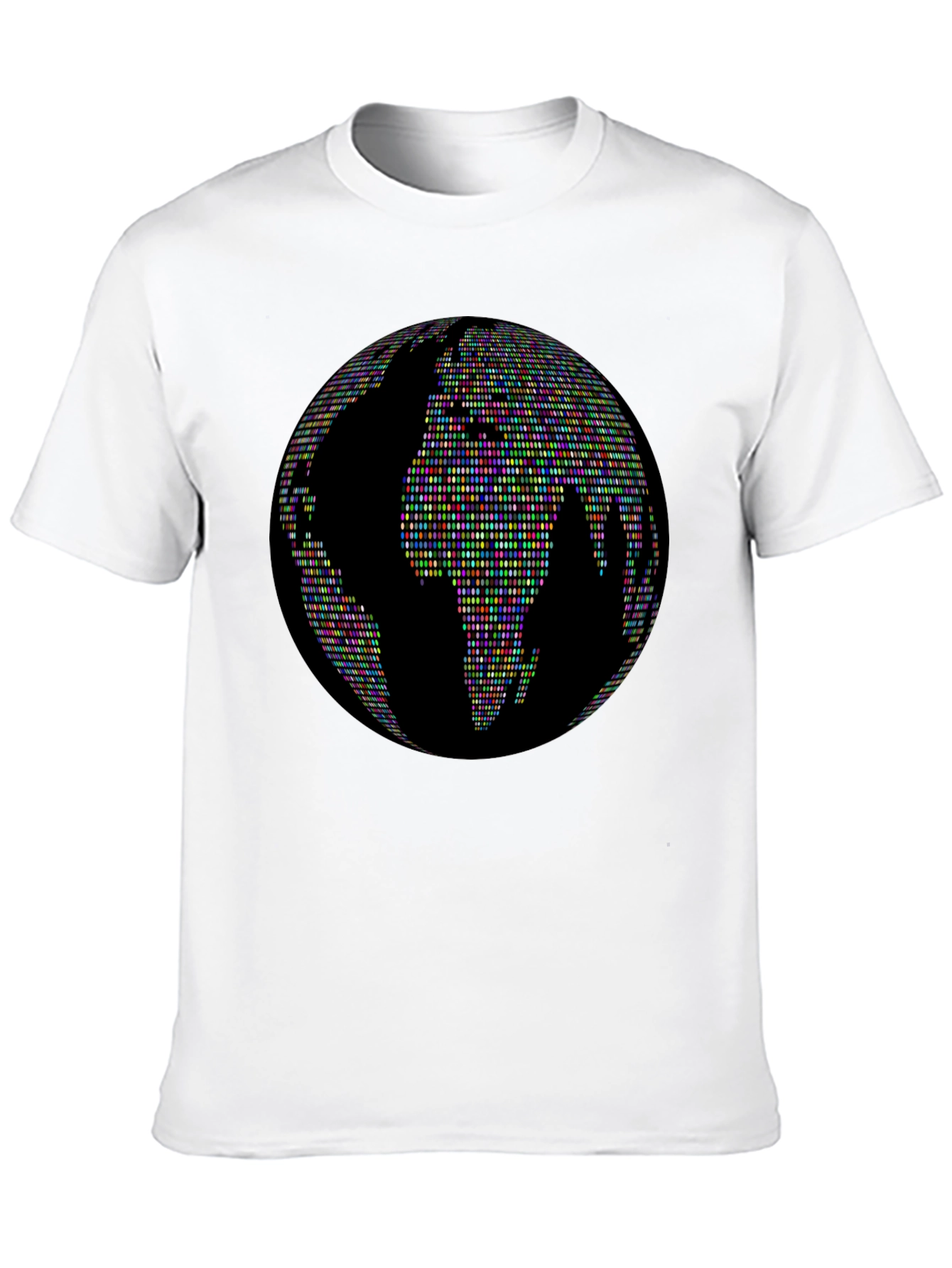 Globe People Graphic Print Black T-Shirt