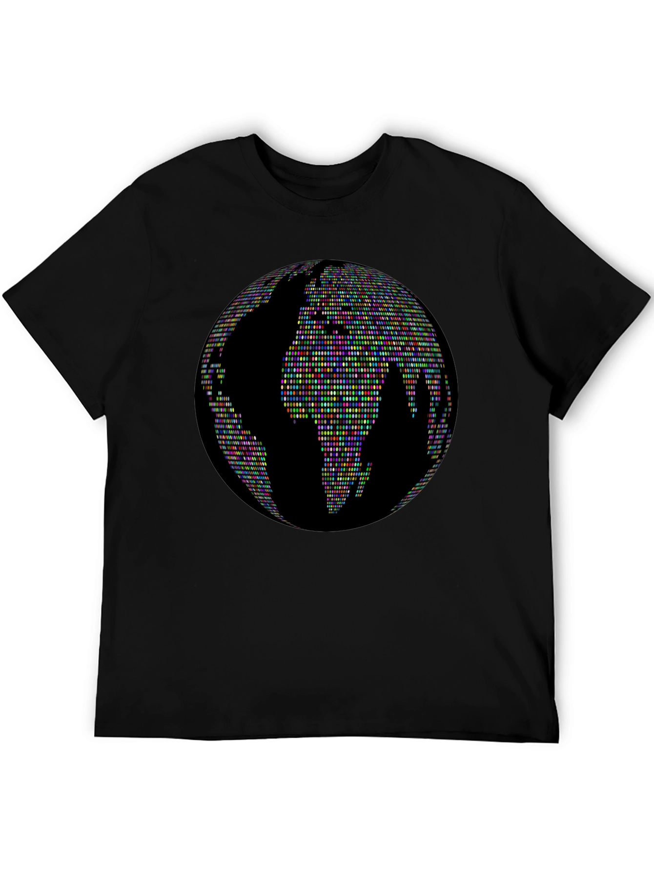 Globe People Graphic Print Black T-Shirt