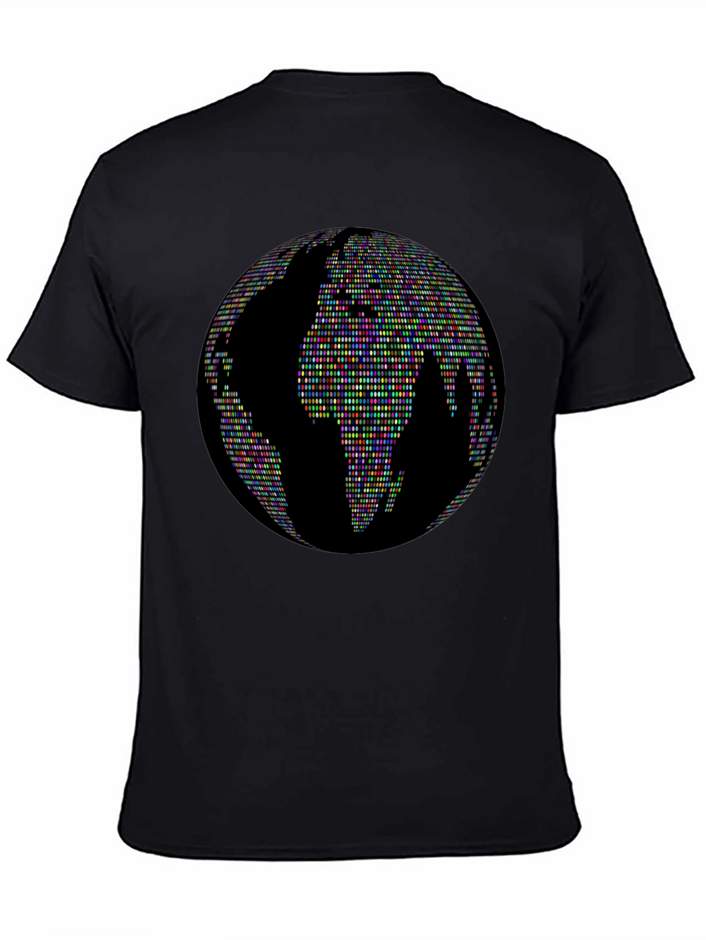 Globe People Graphic Print Black T-Shirt