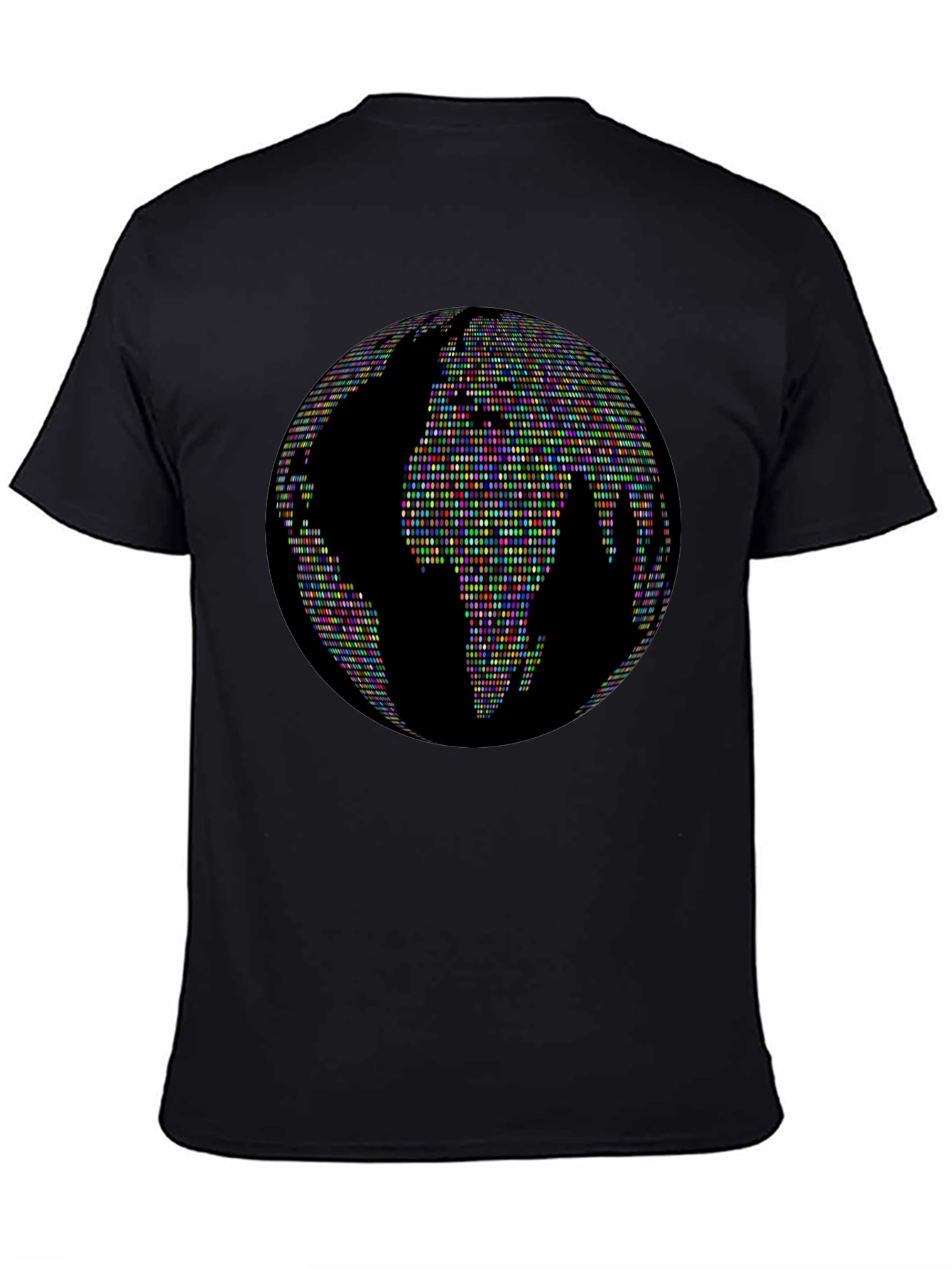 Globe People Graphic Print Black T-Shirt