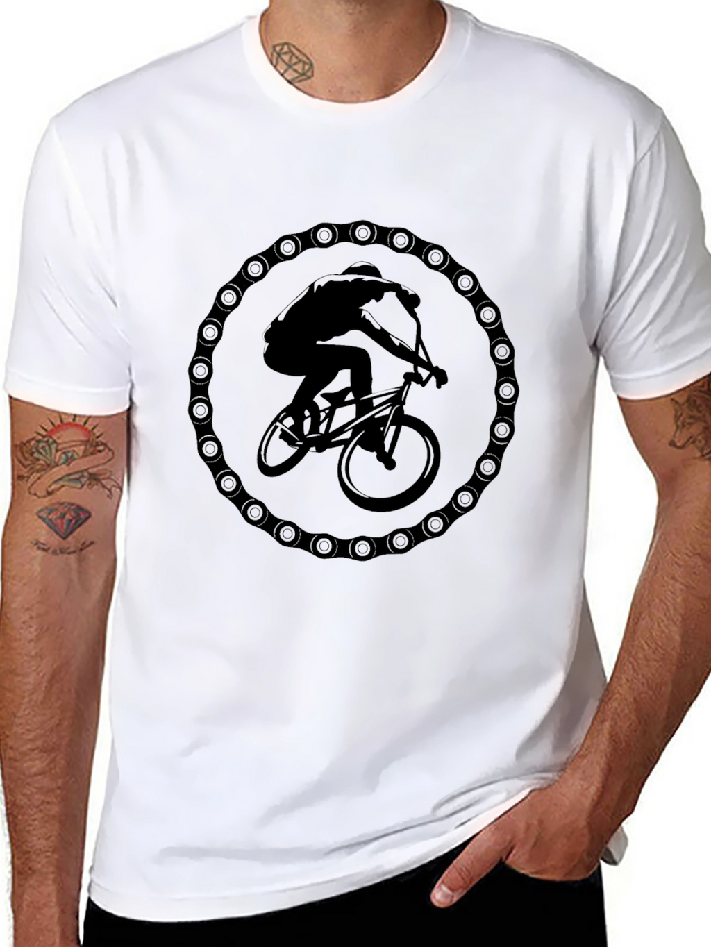 BMX Biker Chain T-Shirt - Ride in Style