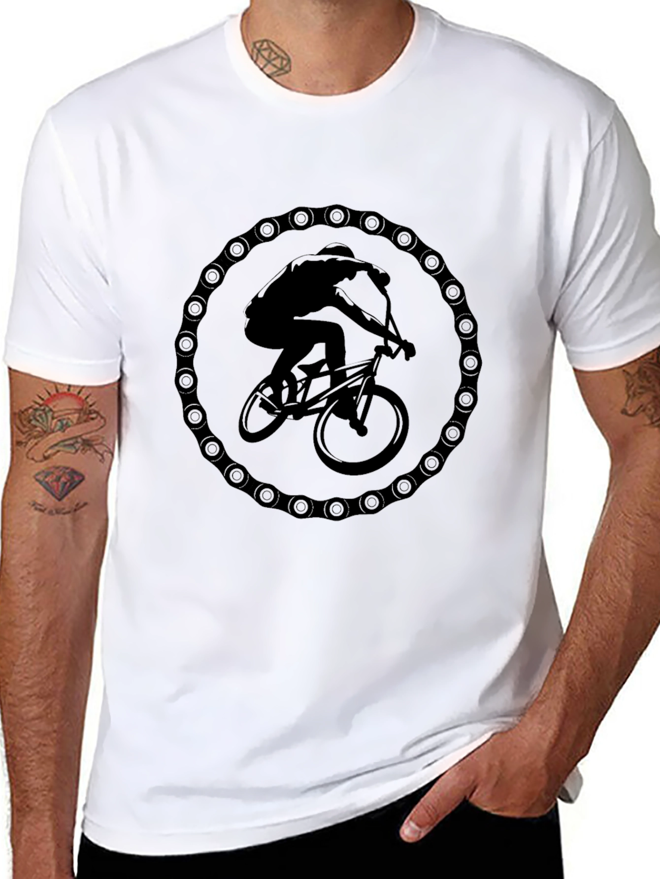 BMX Biker Chain T-Shirt - Ride in Style