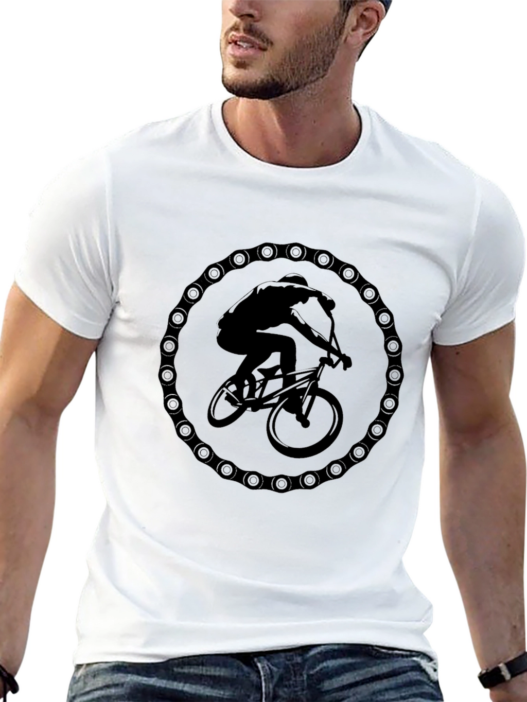 BMX Biker Chain T-Shirt - Ride in Style