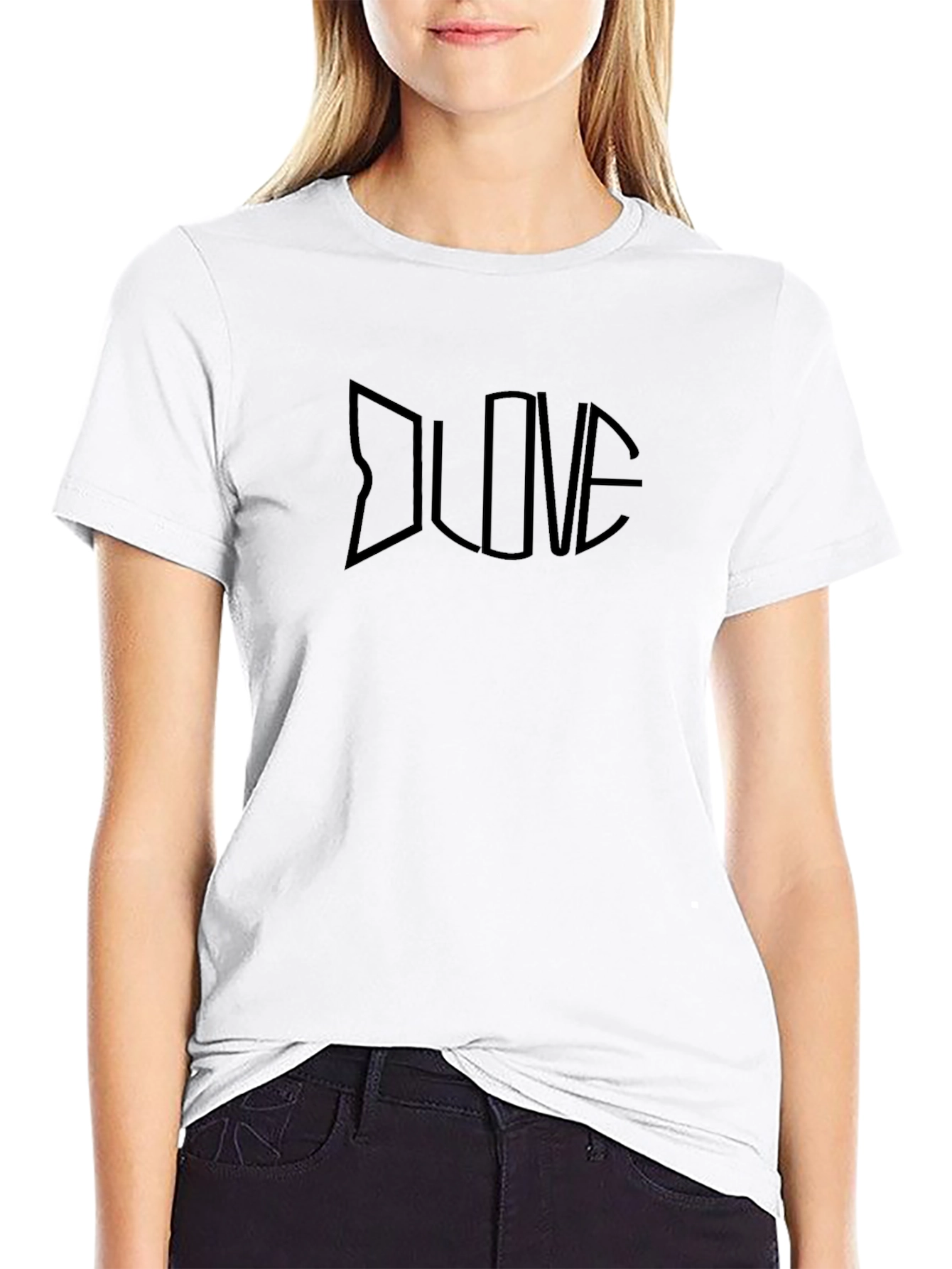 Black LOVE Graphic Tee - Minimalist Design