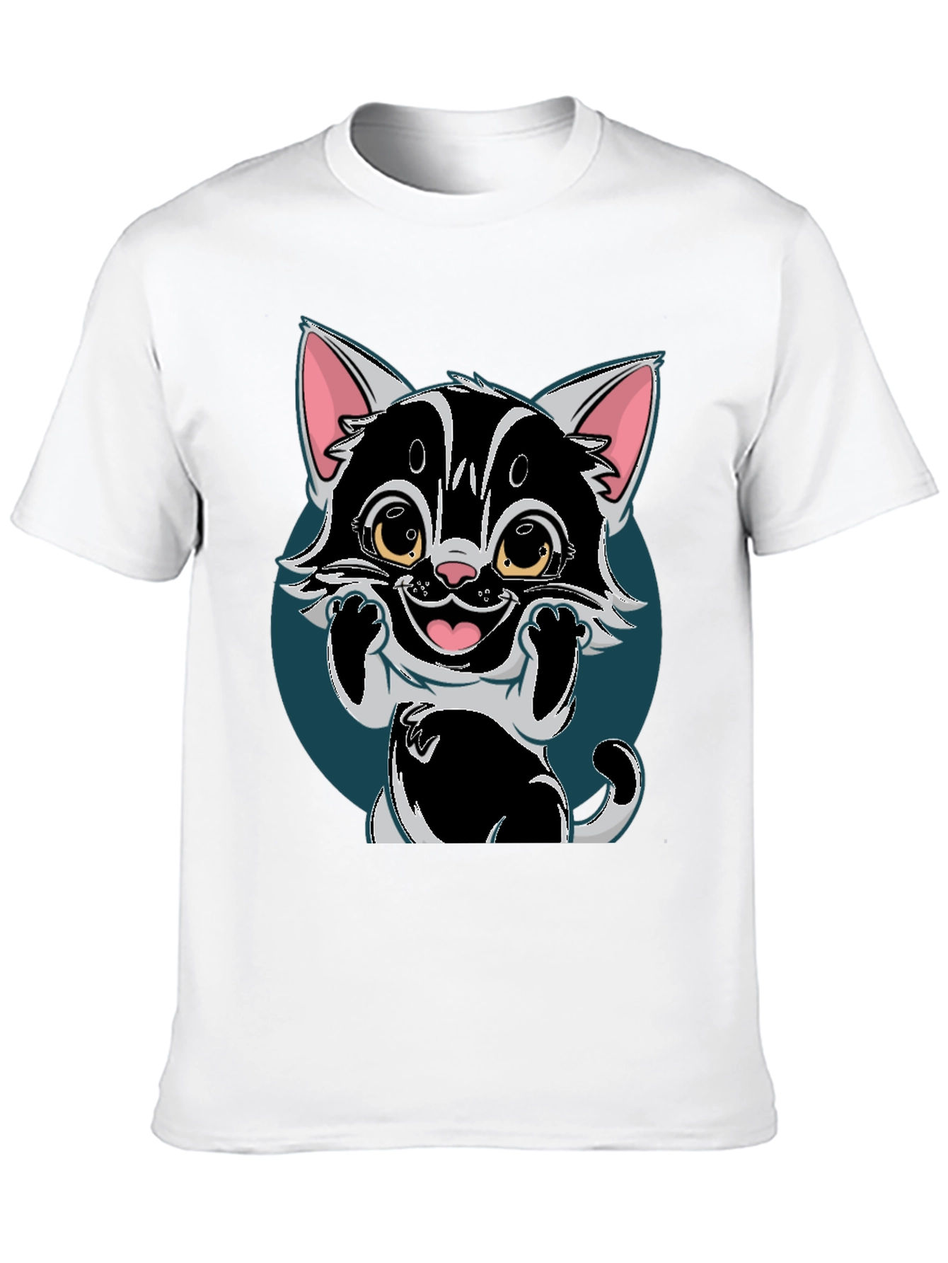 Cute Cartoon Cat T-Shirt