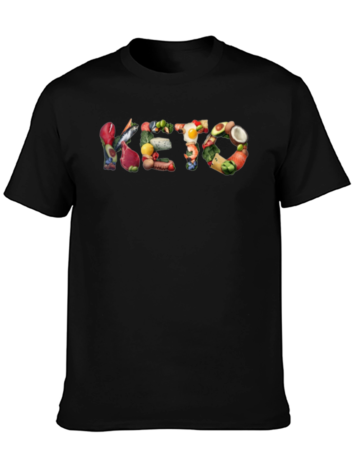 Keto Diet Food T-Shirt - Black