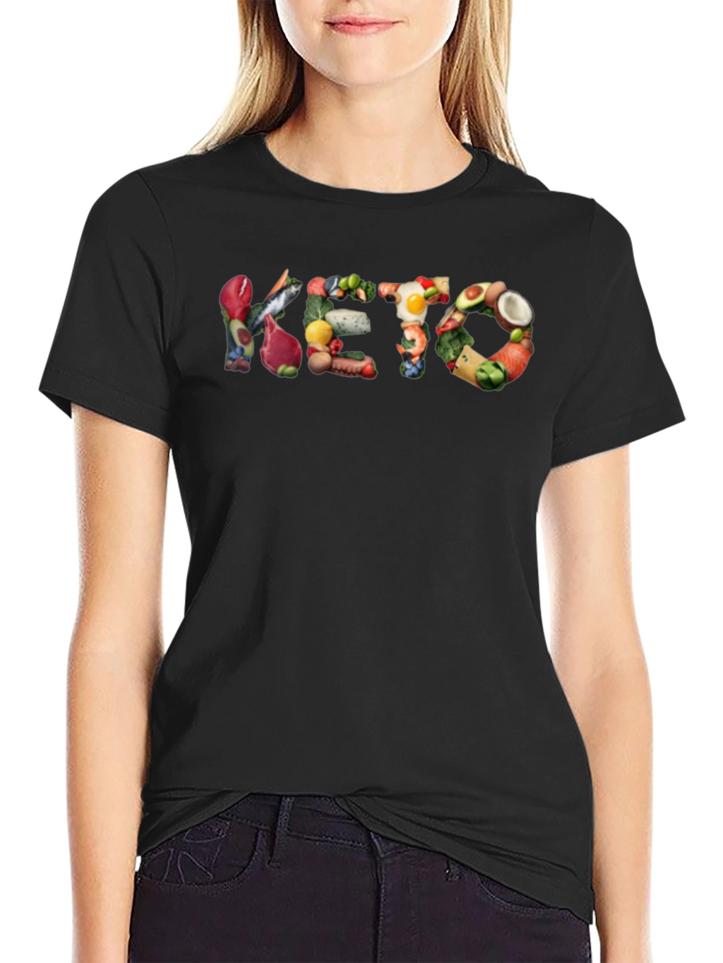 Keto Diet Food T-Shirt - Black