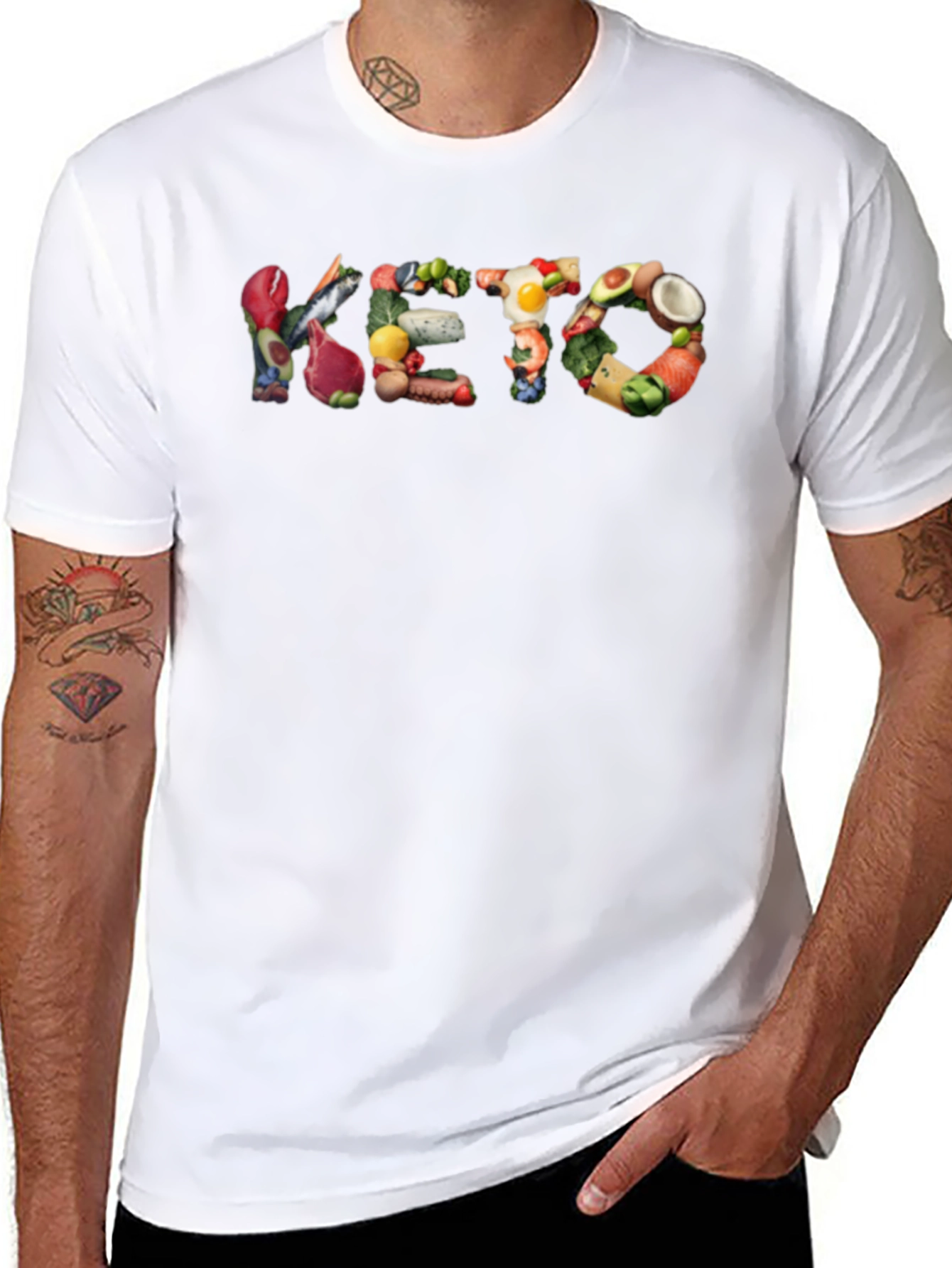 Keto Diet Food T-Shirt - Black