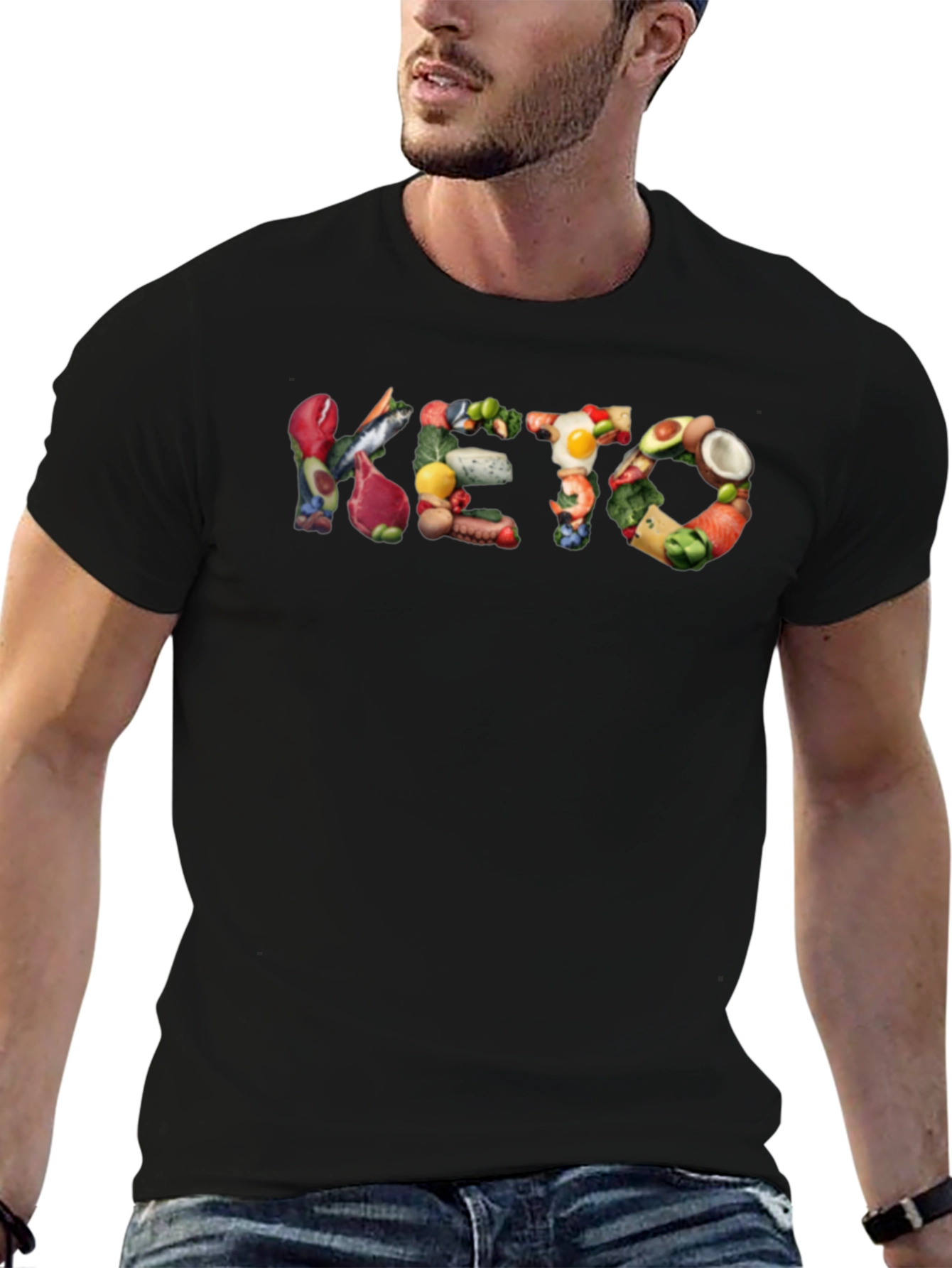 Keto Diet Food T-Shirt - Black