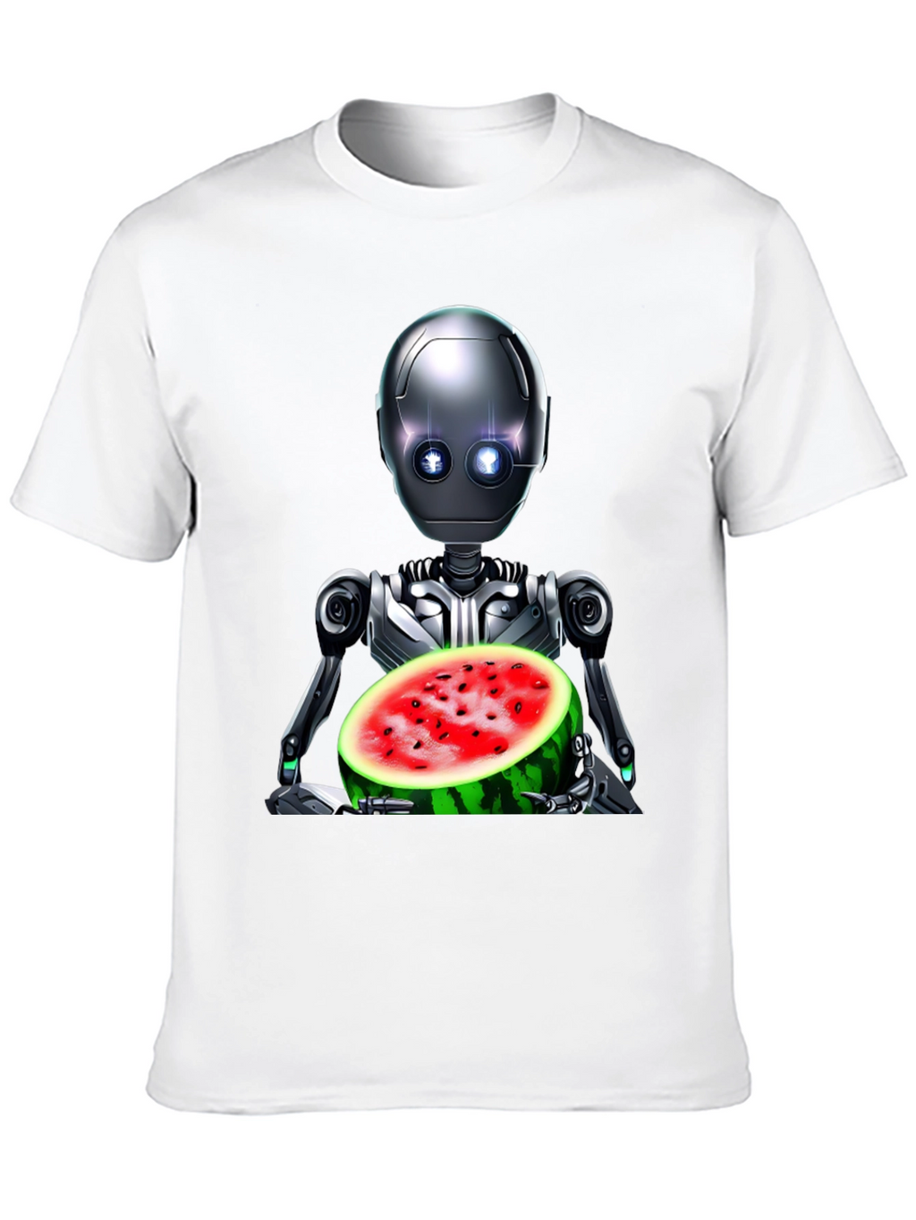Robot with Watermelon Graphic Tee