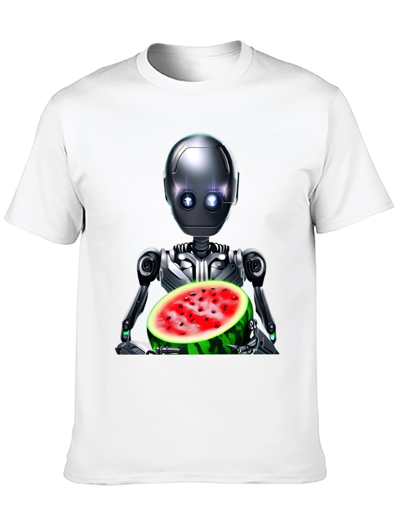 Robot with Watermelon Graphic Tee