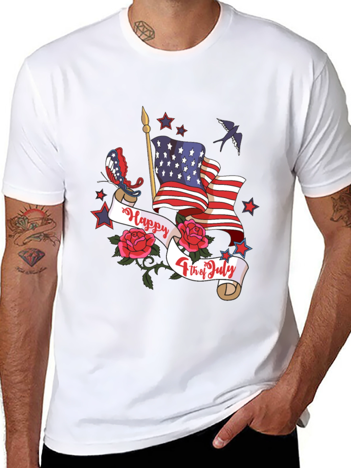 Patriotic USA Flag 4th of July T-Shirt