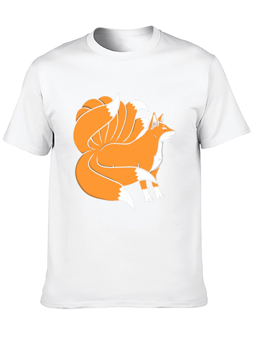 Nine-Tailed Fox Graphic Tee - Black Cotton Blend