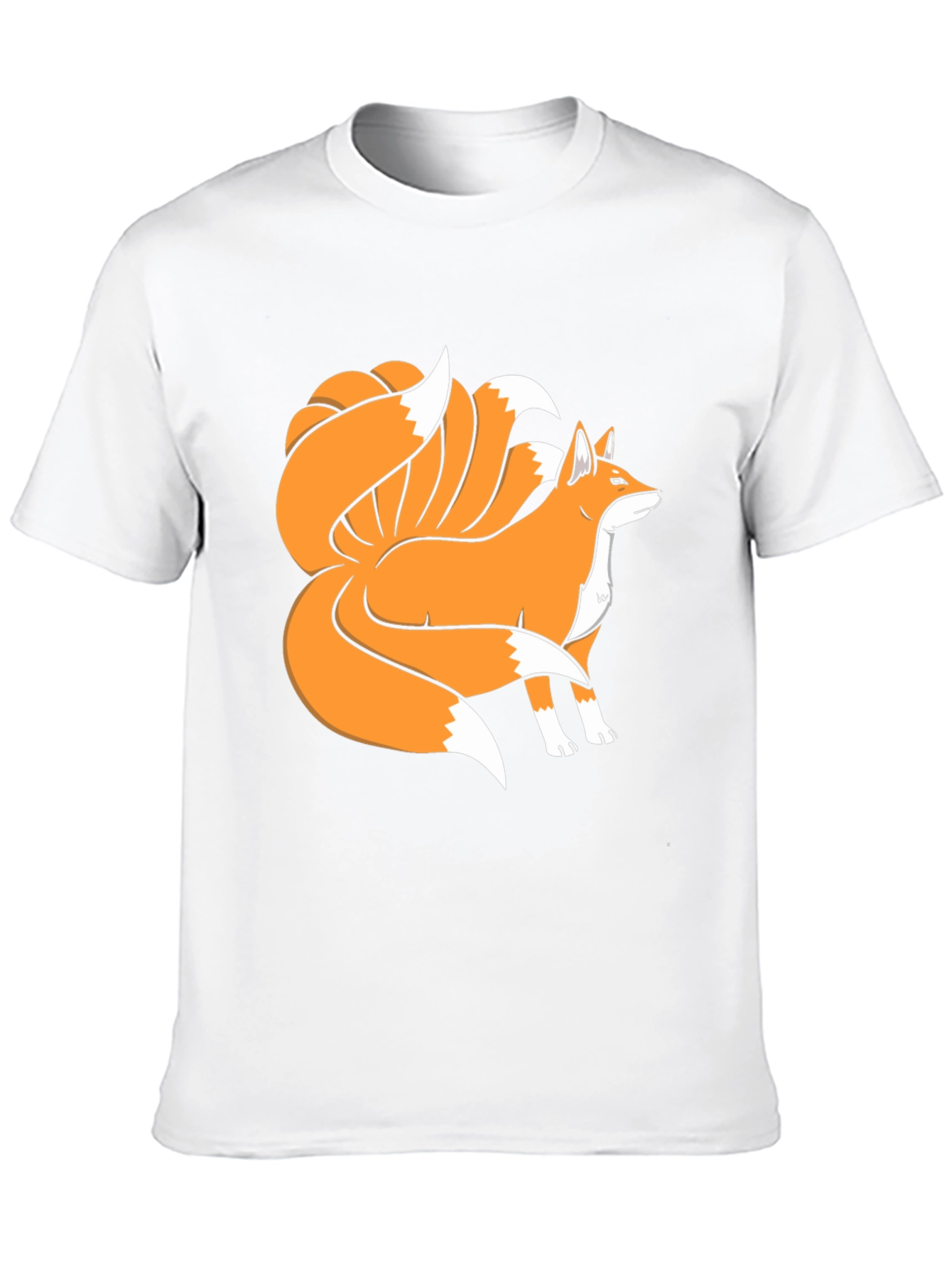 Nine-Tailed Fox Graphic Tee - Black Cotton Blend