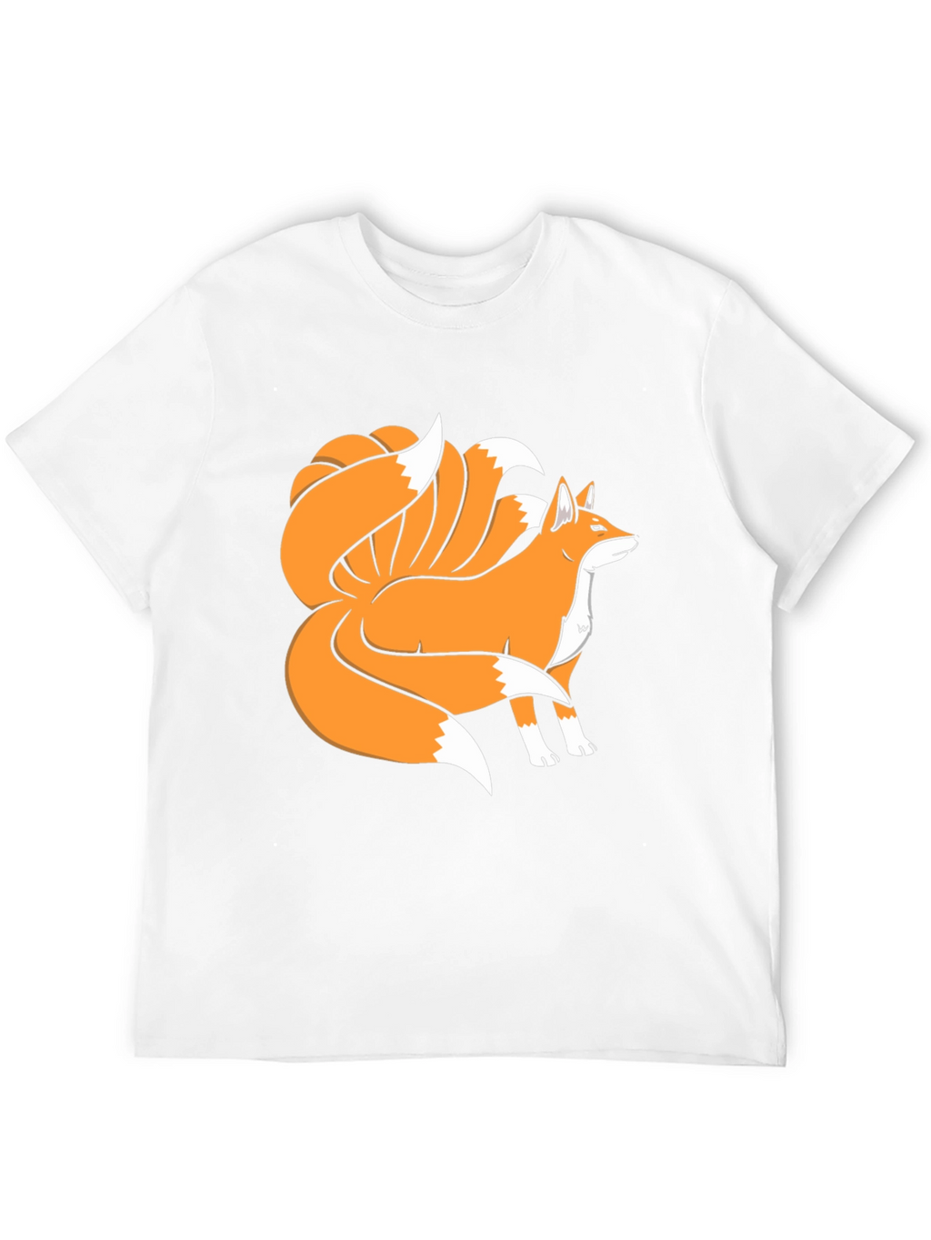 Nine-Tailed Fox Graphic Tee - Black Cotton Blend