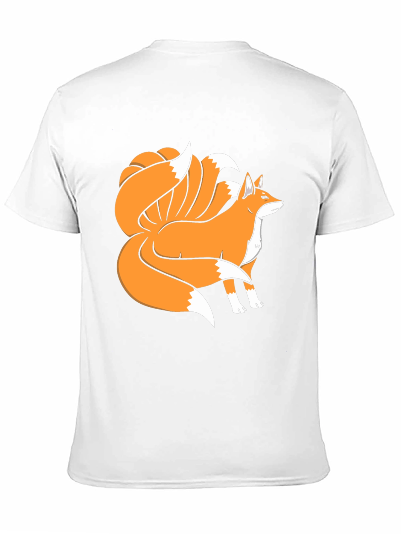 Nine-Tailed Fox Graphic Tee - Black Cotton Blend