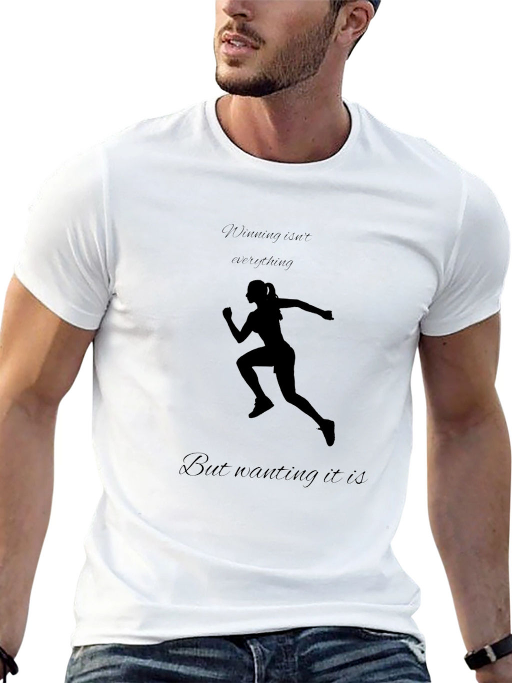Motivational Running T-Shirt - Black