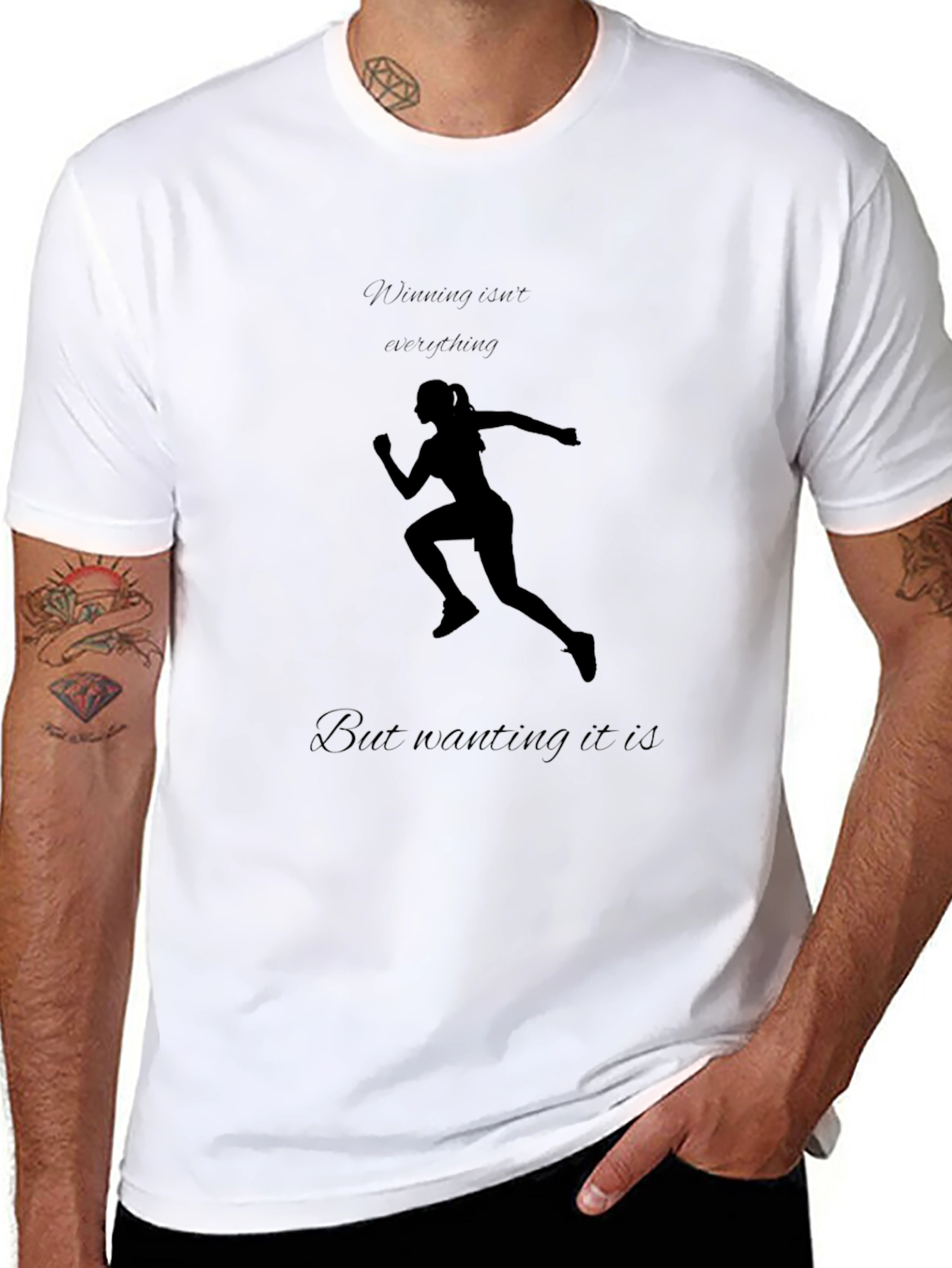 Motivational Running T-Shirt - Black