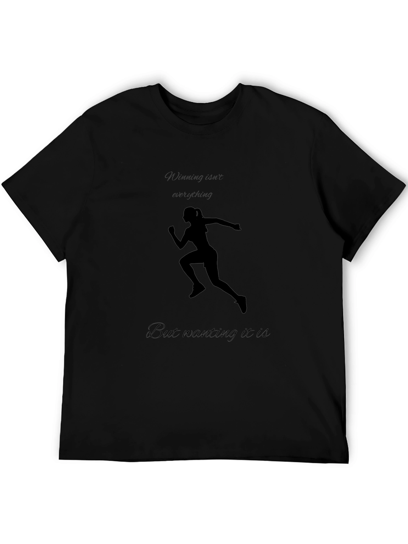 Motivational Running T-Shirt - Black