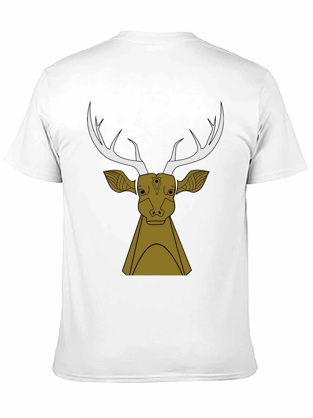 Stylish Black T-Shirt with Deer Graphic Design