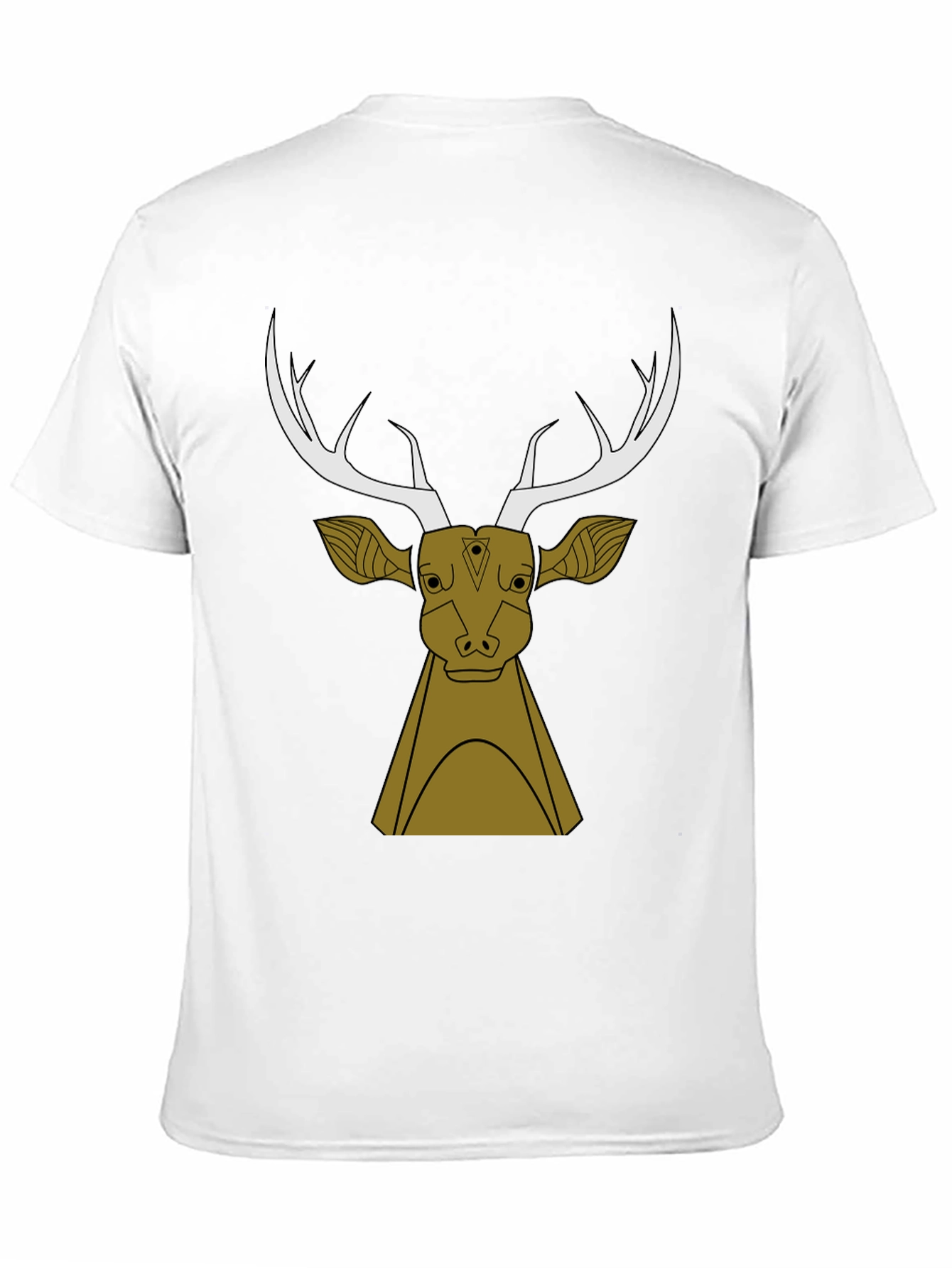 Stylish Black T-Shirt with Deer Graphic Design