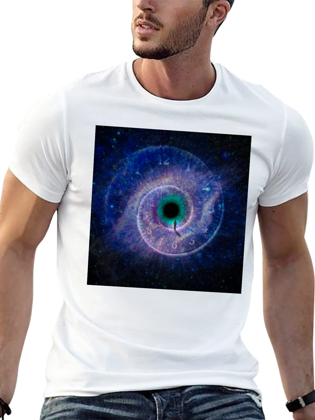 Cosmic Time Tunnel Black T-Shirt