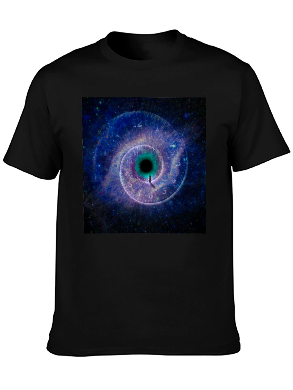 Cosmic Time Tunnel Black T-Shirt