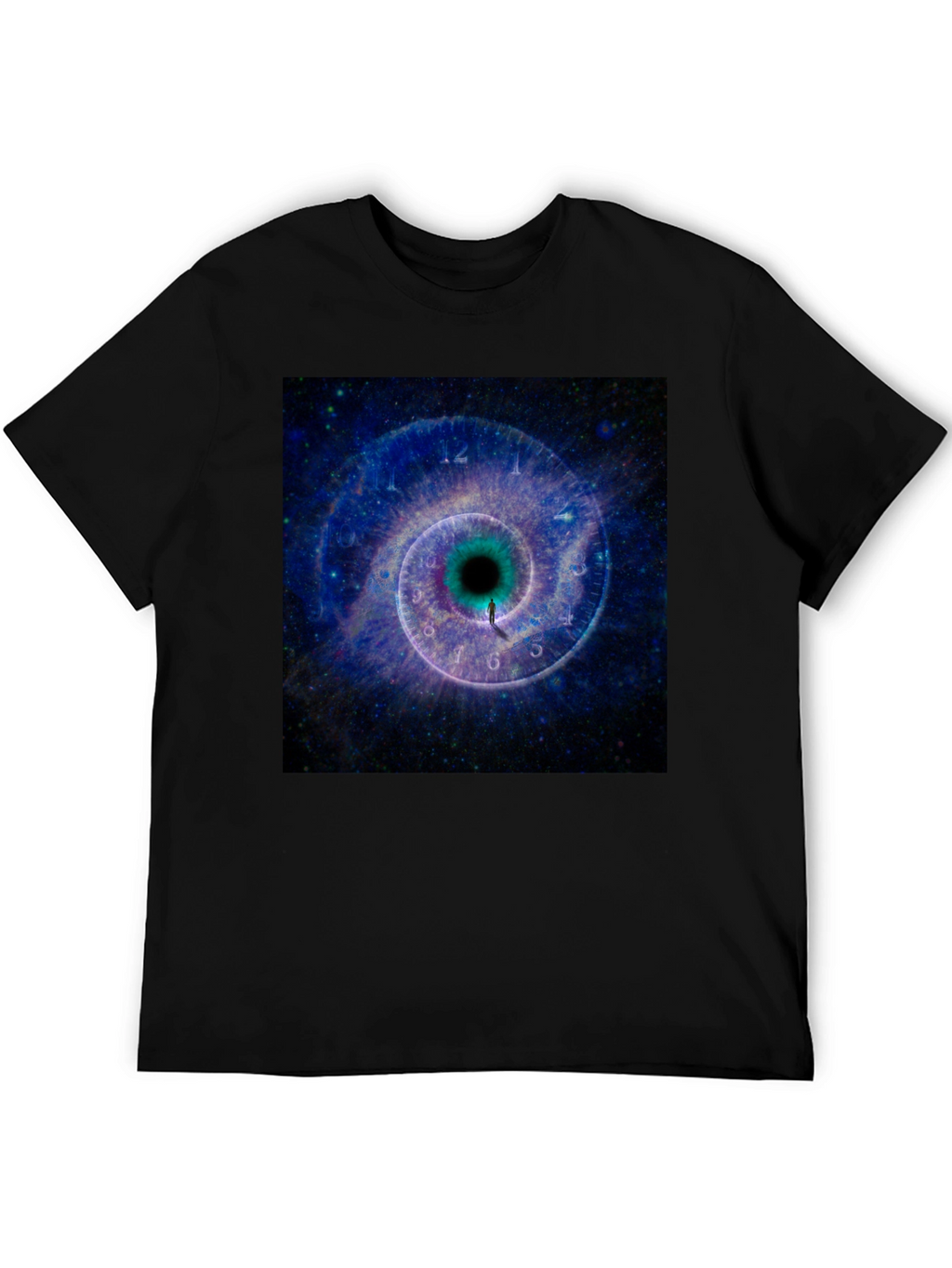 Cosmic Time Tunnel Black T-Shirt