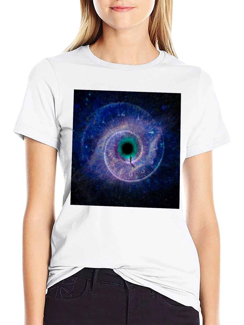 Cosmic Time Tunnel Black T-Shirt