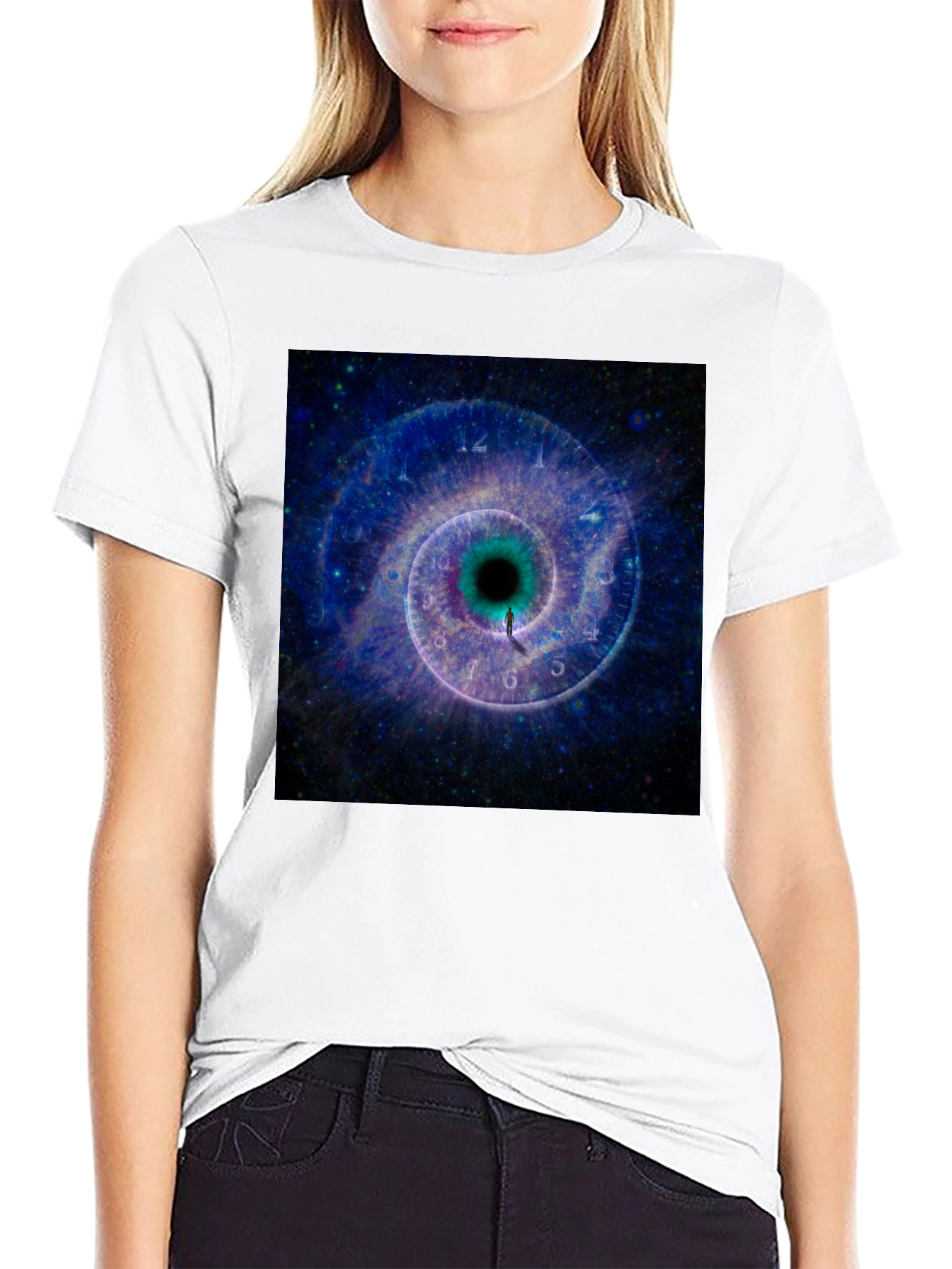 Cosmic Time Tunnel Black T-Shirt