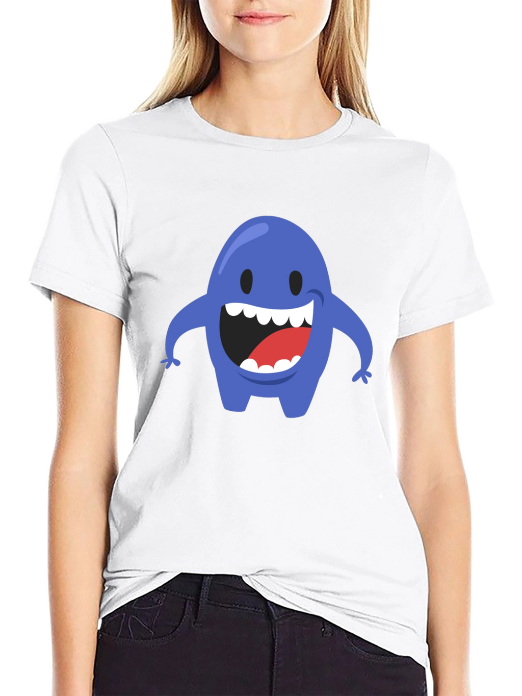 Blue Monster Graphic T-Shirt - Mens Black Tee