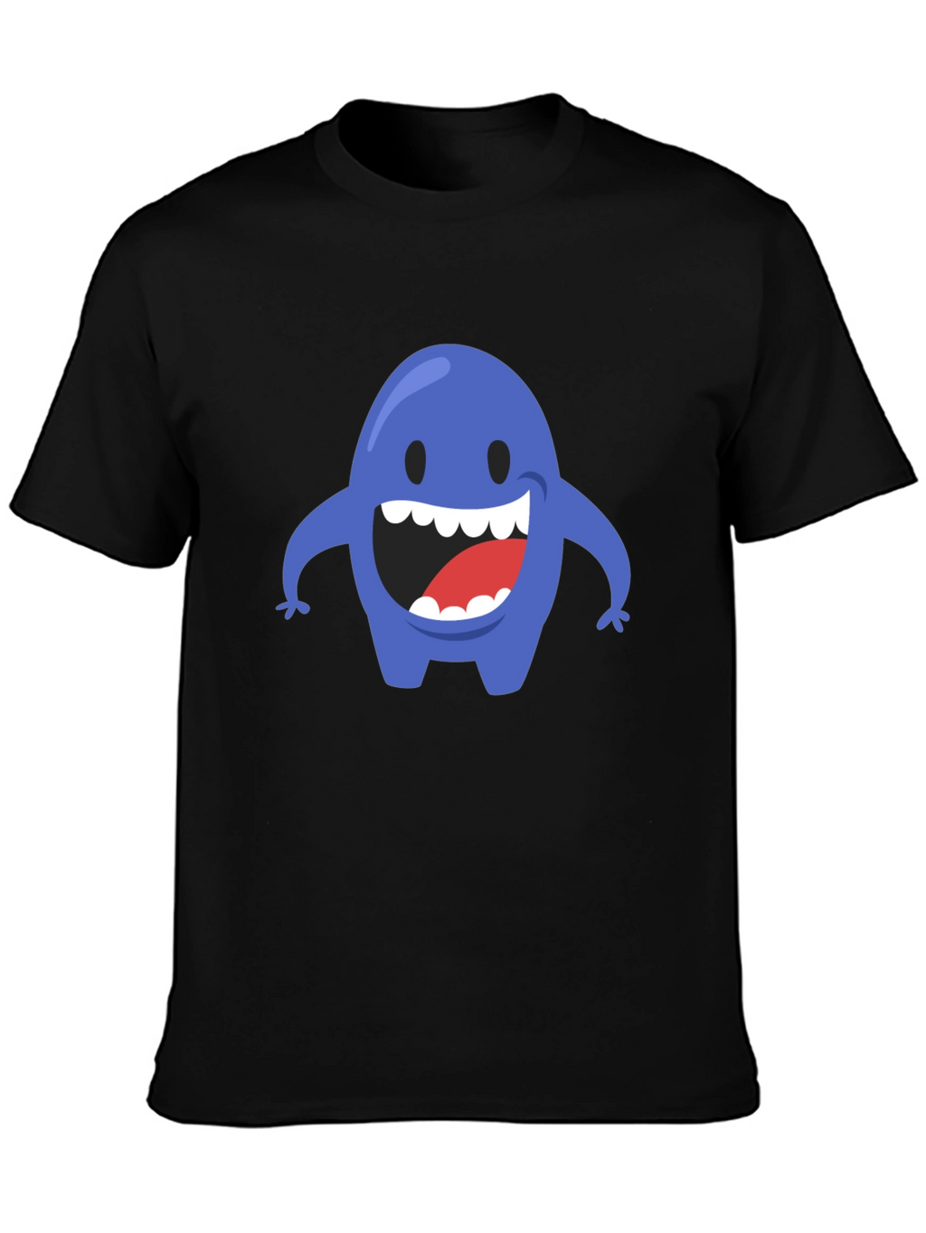 Blue Monster Graphic T-Shirt - Mens Black Tee