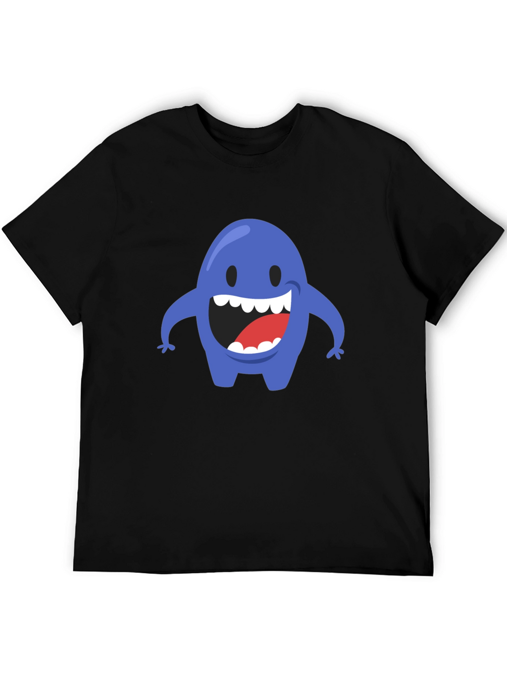 Blue Monster Graphic T-Shirt - Mens Black Tee