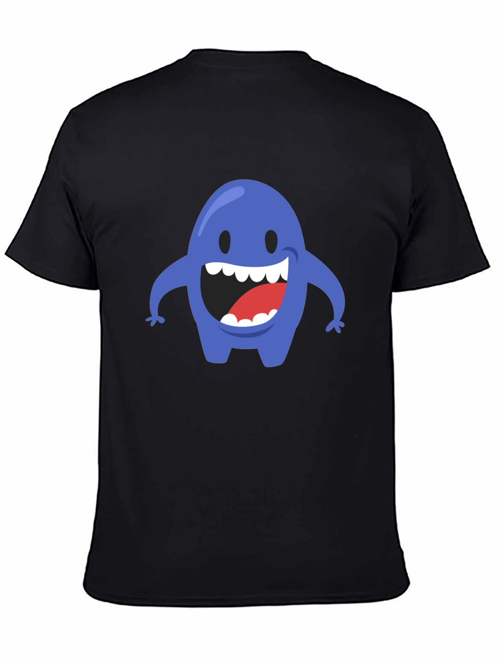 Blue Monster Graphic T-Shirt - Mens Black Tee