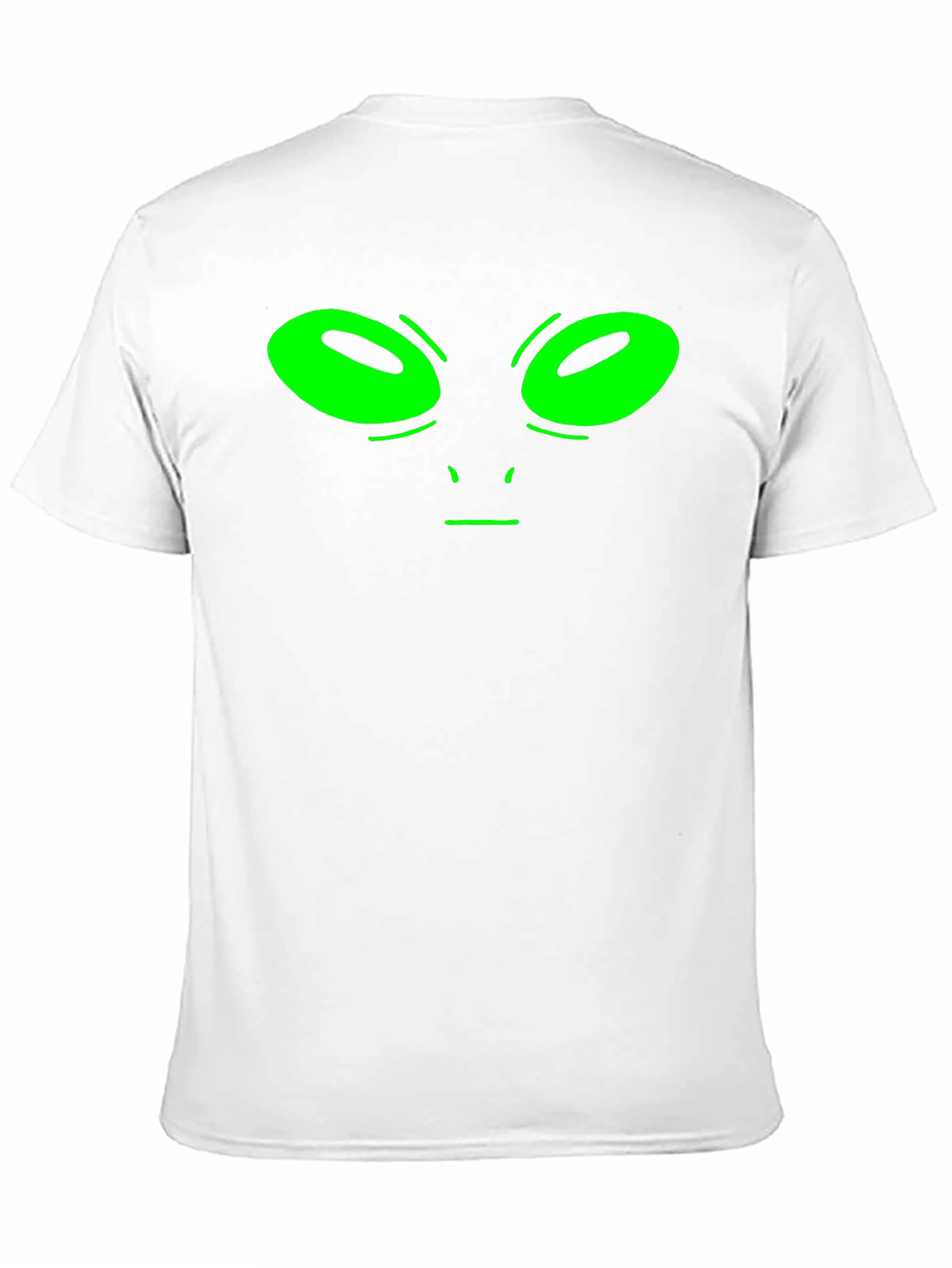 Alien Face Graphic Tee - Black Cotton T-Shirt