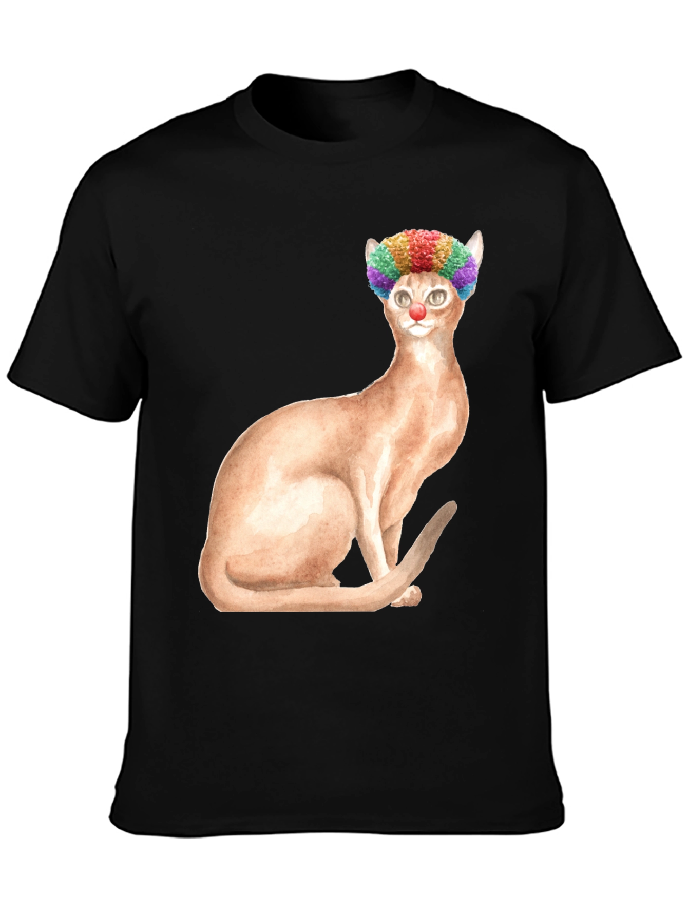 Clown Cat Graphic Tee - Funny Cat T-Shirt