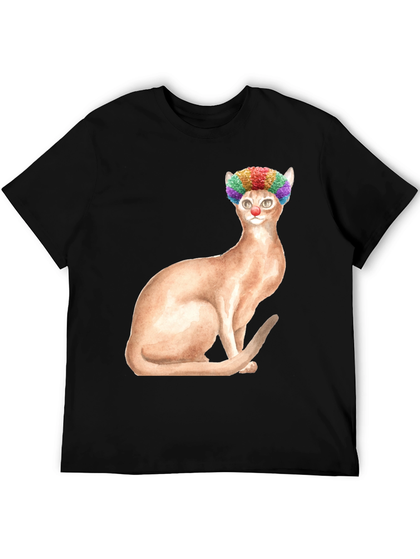 Clown Cat Graphic Tee - Funny Cat T-Shirt