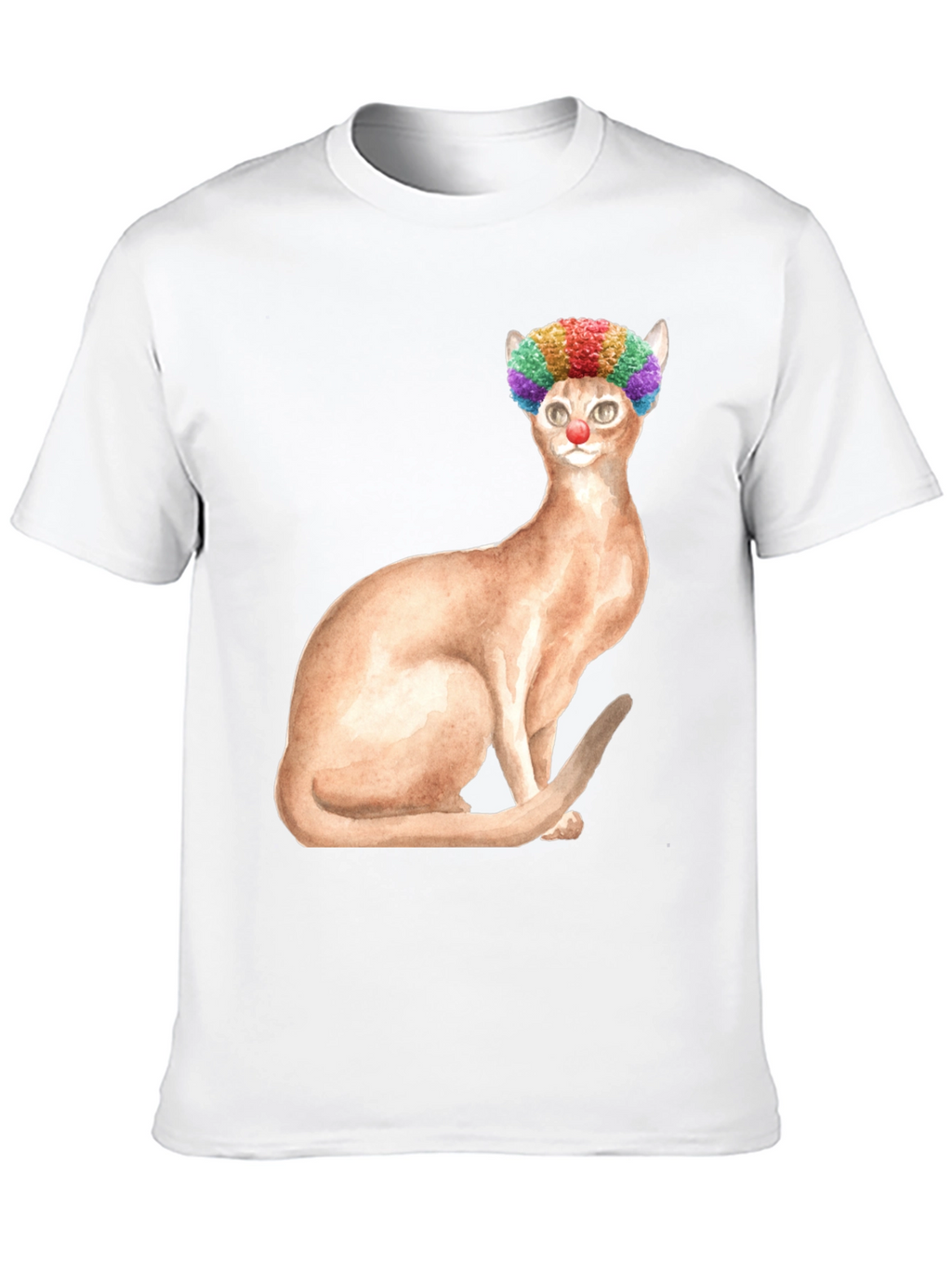 Clown Cat Graphic Tee - Funny Cat T-Shirt