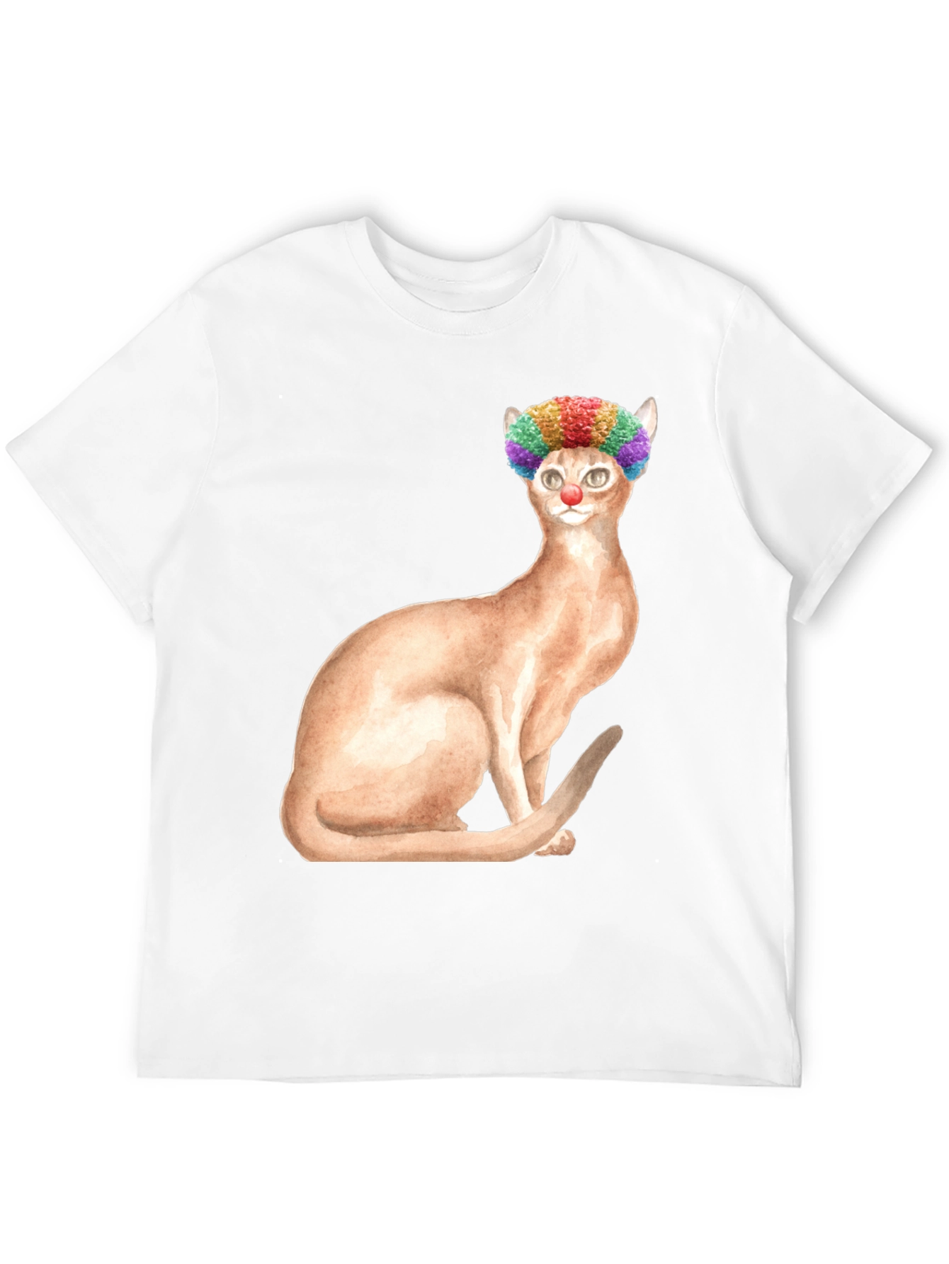 Clown Cat Graphic Tee - Funny Cat T-Shirt