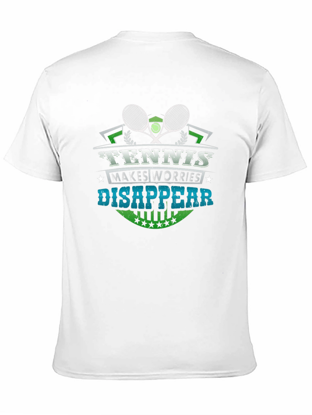 Tennis Makes Worries Disappear Black Graphic Tee